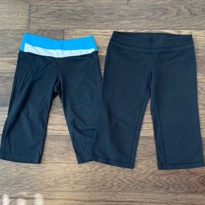 TWO Size 8 Lululemon Black Crop Pants